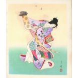 Ohashi GEKKO (Japanese b. 1895) Scenes from the Kabuki Dramas, Woodblock, Bearing artist's seal