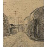 Matthew BEAGHEN (20th Century) Street Scene, Chalk, Signed and dated '76 lower right, 18" x 15.