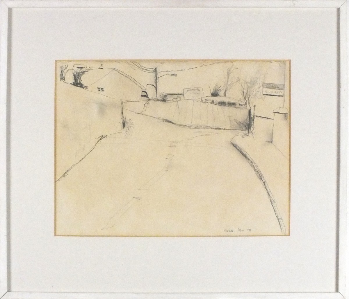 Julian DYSON (British 1936-2003) Foxhole - Cornwall, Pencil on paper, Signed, titled and dated 5 '91 - Image 2 of 2
