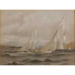 Henry SHIELDS (British 19th/20th Century) The Yachts Marguerite & Queen Mae, Lithograph from the