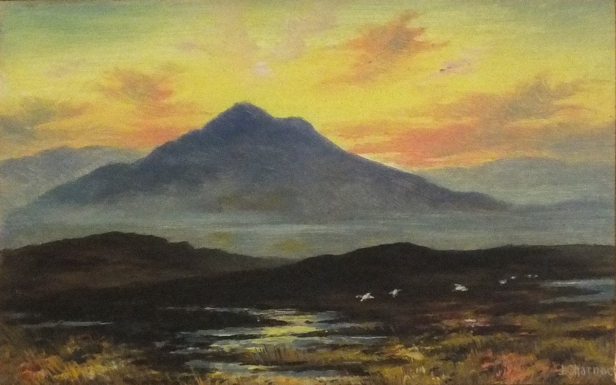 J CHARNOCK (British fl. 1890-1920) Upper Airdale, Oil, Signed lower right, 8.5" x 5.5" (22cm x