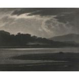 Joseph KNIGHT (British 1837-1909) Estuary, Engraving, Signed in pencil lower left, 11.5" x 14.25" (