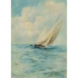 Beatrice Robertson WAINWRIGHT (19th/20th Century) Two Mackerel Vessels at Full Sail, Watercolour