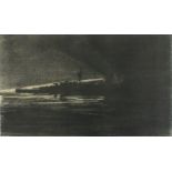 David Muirhead BONE (British 1876 - 1953) With the Grand Fleet, Lithograph, Signed in pencil lower