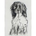 Barbara KARN (British b. 1949) Ready, Charcoal drawing, Signed lower left, titled and signed