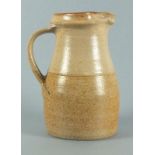 Richard BATTERHAM (British b. 1936) Stoneware Jug with celadon glaze, 8.75" high (22cm)