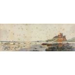 Thomas SIDNEY (British 19th/20th Century) Bamborough Castle, Watercolour, Signed and titled lower