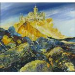 Maggie PICKERING (British b. 1940) St Michael's Mount, Acrylic on board, Signed lower right, 17.