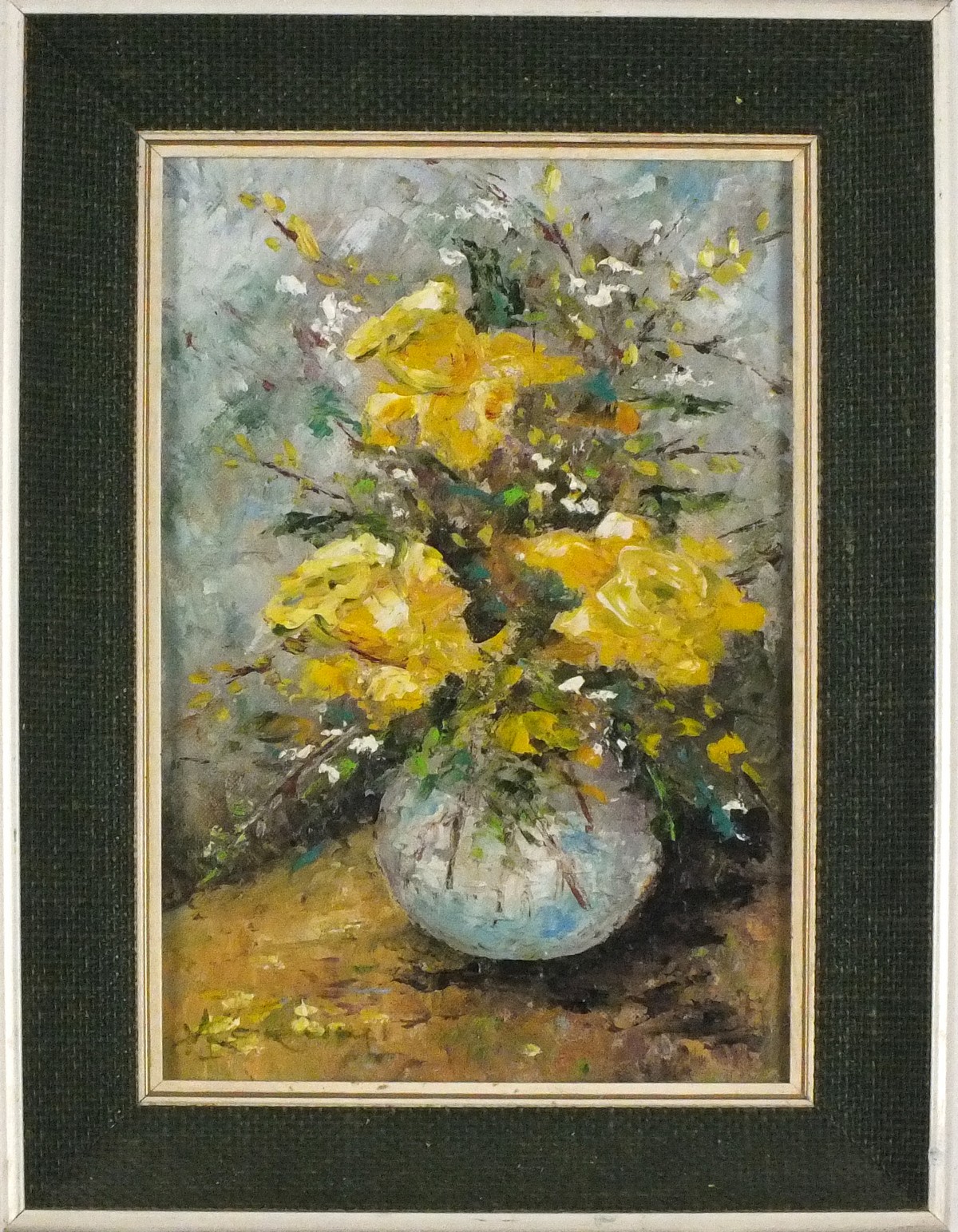 Mary BORUM (20th Century) Still life of summer flowers, Oil on board, Signed lower left, 11.75" x - Image 2 of 2