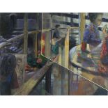 Eric WEDLAKE (20th/21st Century) Interior Through Time, Oil on canvas, Signed on stretcher verso,