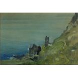 Bob DEVEREUX (British b. 1940) The Crowns - Botallack, Watercolour, Signed and dated 1977 lower