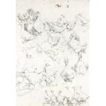 Maggie PICKERING (British b. 1940) Geese, Pencil sketch, Signed lower left, 22.5" x 16.5" (57cm x