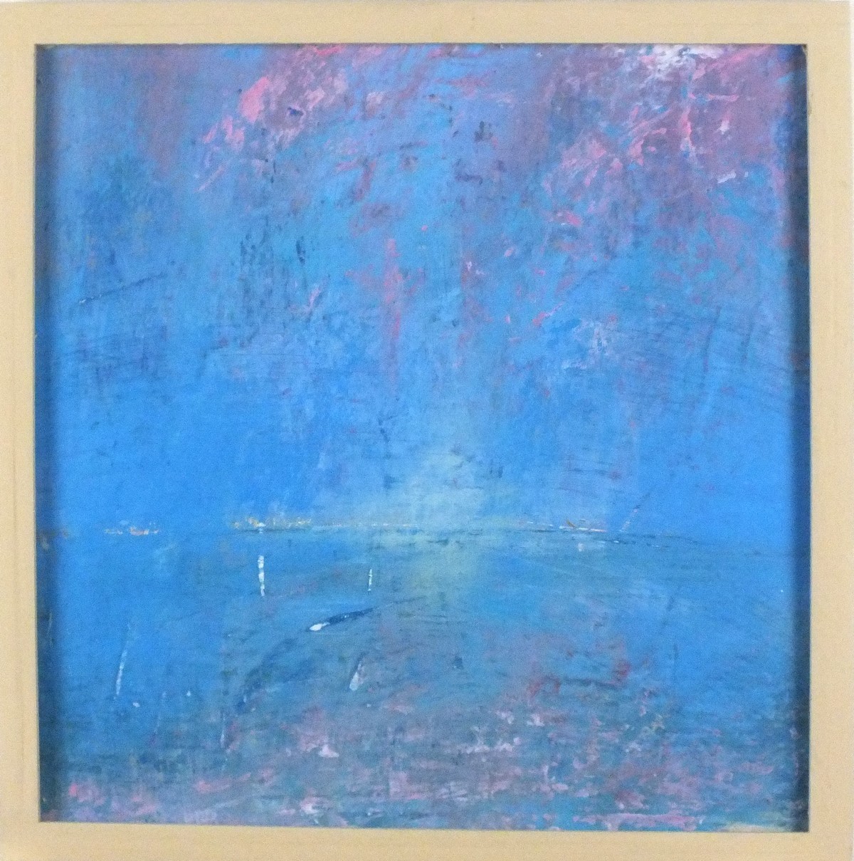 Richard Lannowe HALL (British b. 1951) Blue on Pink, Mixed media on board, titled, signed and - Image 2 of 2