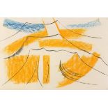 John MILNE (British 1931-1978) Untitled abstract, Crayon on paper, Signed and dated 1974 to reverse,