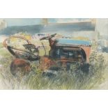 Sue LEWINGTON (British b. 1956) Tractor - North Farm St Martin's Isles of Scilly, Watercolour,