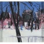 Jim WHITLOCK (British b. 1944) New England - Christmas Snow, gouache on paper, Signed and dated '