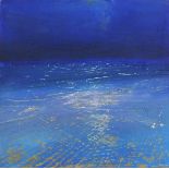 Richard Lannowe HALL (British b. 1951) Blue II, Mixed media on board, titled, signed and dated