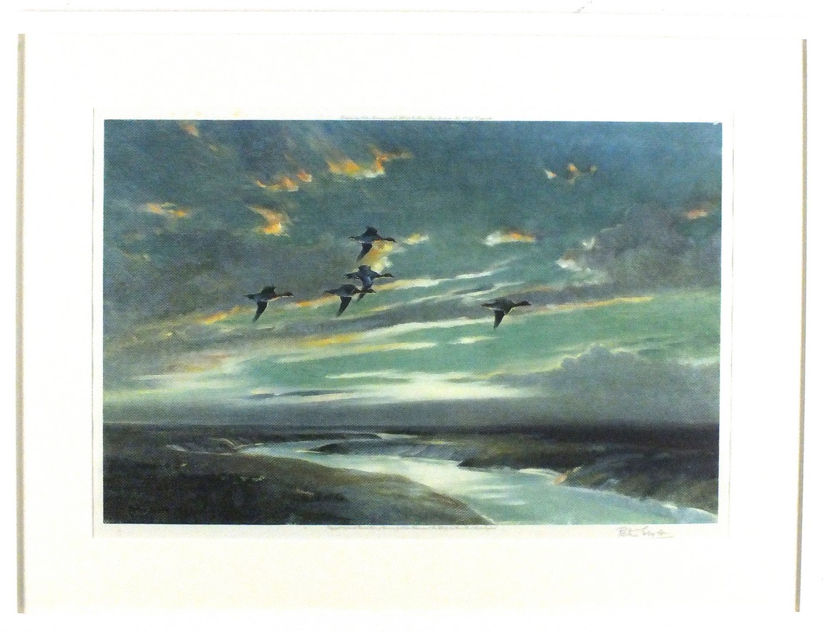 Sir Peter Markham SCOTT (British 1909-1989) Canada Geese, Lithograph, Signed in pencil lower - Image 2 of 2