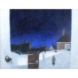 Alice NEWTON (American b. 1952) Banishing the Blues, Acrylic on canvas, Artist's label verso, 19"