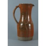 Ray FINCH (British 1914 - 2012) - Winchcombe Pottery, salt glazed long-neck jug, with sgraffito