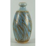 Mick ARNUP (British 1925 - 2008) Blue stoneware vase with swirled pattern, signed to base, 10"