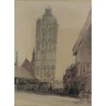 Sir Albert Edward RICHARDSON (British 1880 - 1964) Verneuil, Watercolour, Signed with initials and