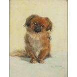 Joan RUSSELL (British 20th Century) Pekingese, Watercolour, Signed and dated 1925 lower right,