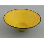 Rupert SPIRA (British b. 1960) Yellow speckled stoneware bowl, 8" diameter (20cm)