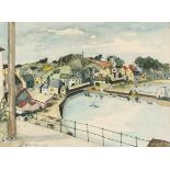 Jane CULL (British 20th Century) Newlyn Harbour Cornwall, Watercolour, Signed lower right, titled