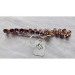 9ct multi oval amethyst bracelet