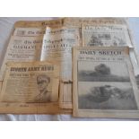 NEWSPAPERS 7 various, incl. Daily Sketch Nov.23, 1916 First Official Pictures of the Tanks