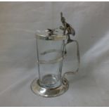 Plated New Zealand honey pot with bee finial 5" high