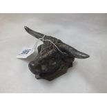 Victorian plated ox 4.5" wide