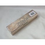 Liberty & Co. Cymeric pin box, embossed cover 6" long. B'ham 1904