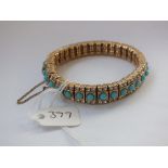 Turquoise and stone set bracelet