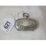 Sovereign and a half case, scroll engraved 2" wide. B'ham 1906 by JG