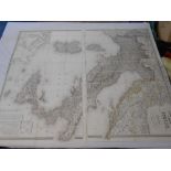 MAP Italia Carta Straidale E Postale dell Italia 1867 by Carlo Cerri, 2 maps in inner slip case &