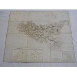 MAP Carte de la Sicile 1839, by A.H. Dufour, approx. 27.5" x 22", a little foxing, orig. s/case &