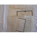 PELLEW PAPERS VISCOUNT EXEMOUTH 11 items of family correspondence, incl. an 1832 letter from Russia,