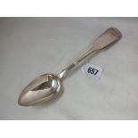 Exeter. Fiddle pattern Victorian table spoon by JO 65g.