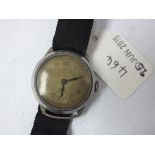 Military wrist watch with seconds hand