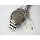 Gents stainless steel Omega wrist watch on strap