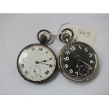 Two metal cased pocket watches