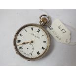 Acme lever silver cased pocket watch