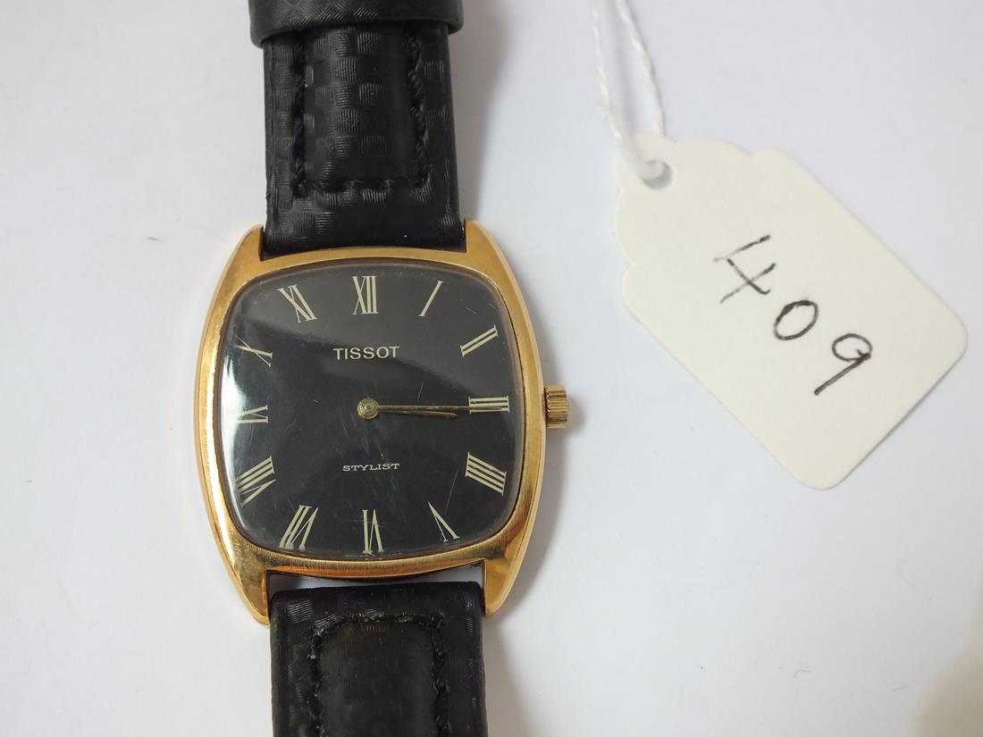 Gents Tissot stylist Black faced wrist watch