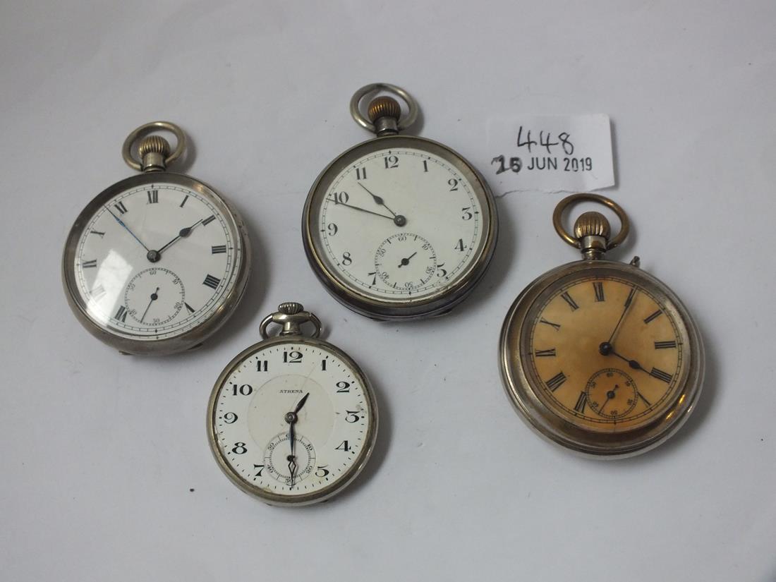Four gents pocket watches
