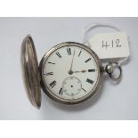 Gents silver hunter pocket watch