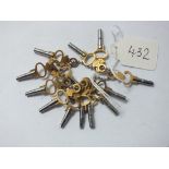 15 Numbered pocket watch keys (as new)