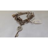 Small silver charm bracelet 19g