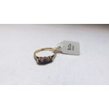 A 1930’s 3 stone diamond ring set in gold & platinum